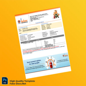 India Sri Gayathri Indane Tax Invoice Template in Word and PDF formats 2 page