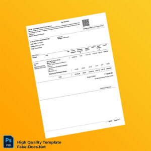 India Sri Ramana Solvex Private Limited Invoice Template in Word and PDF formats