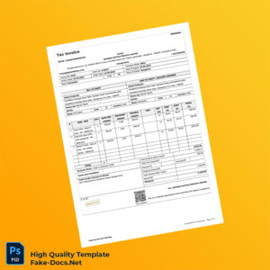 India Sriveda Sattva Private Limited Invoice Template in Word and PDF formats