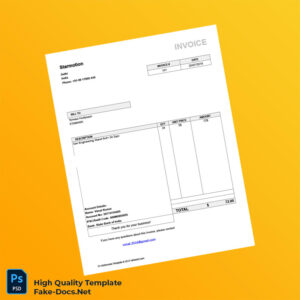 India Starmotion Invoice Template in Word and PDF formats