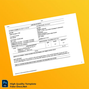 India Suman Enterprises Invoice Template in Word and PDF formats