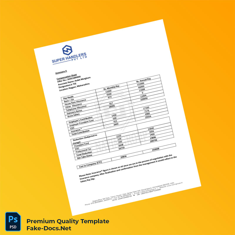 India Super Handlers Private Limited Employment Verification Letter Template (Word & PDF) 5 page India Super Handlers Private Limited Employment Verification Letter Template (Word & PDF) 5 page