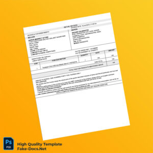 India Super Market Store Invoice Template in Word and PDF formats