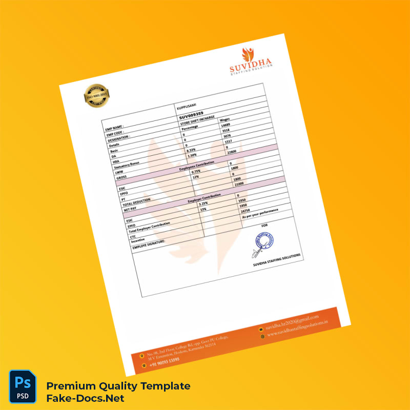 India Suvidha Employment Verification Letter Template (Word & PDF) 5 page India Suvidha Employment Verification Letter Template (Word & PDF) 5 page