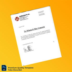 India Suvidha Sewa Pvt Ltd Employment Verification Letter Template (Word & PDF) 6 page