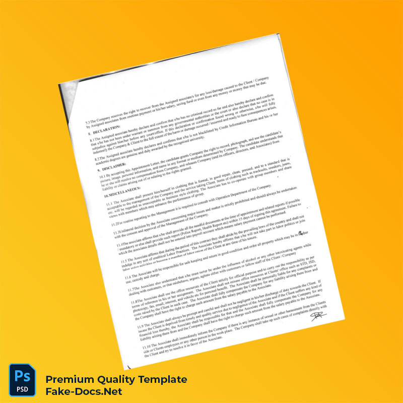 India Suvidha Sewa Pvt Ltd Employment Verification Letter Template (Word & PDF) 6 page India Suvidha Sewa Pvt Ltd Employment Verification Letter Template (Word & PDF) 6 page