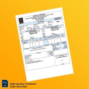 India Swagat Transport Tax Invoice Template in Word and PDF formats India Swagat Transport Tax Invoice Template in Word and PDF formats