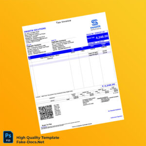 India Swastik Solutions Invoice Template in Word and PDF formats India Swastik Solutions Invoice Template in Word and PDF formats