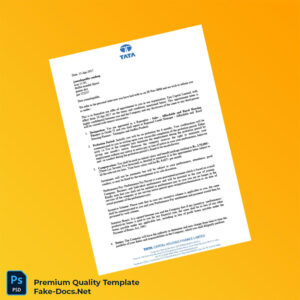 India Tata Capital Limited Employment Verification Letter Template (Word & PDF) 5 page