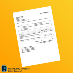 India TeamLease Skills University Invoice Template in Word and PDF formats