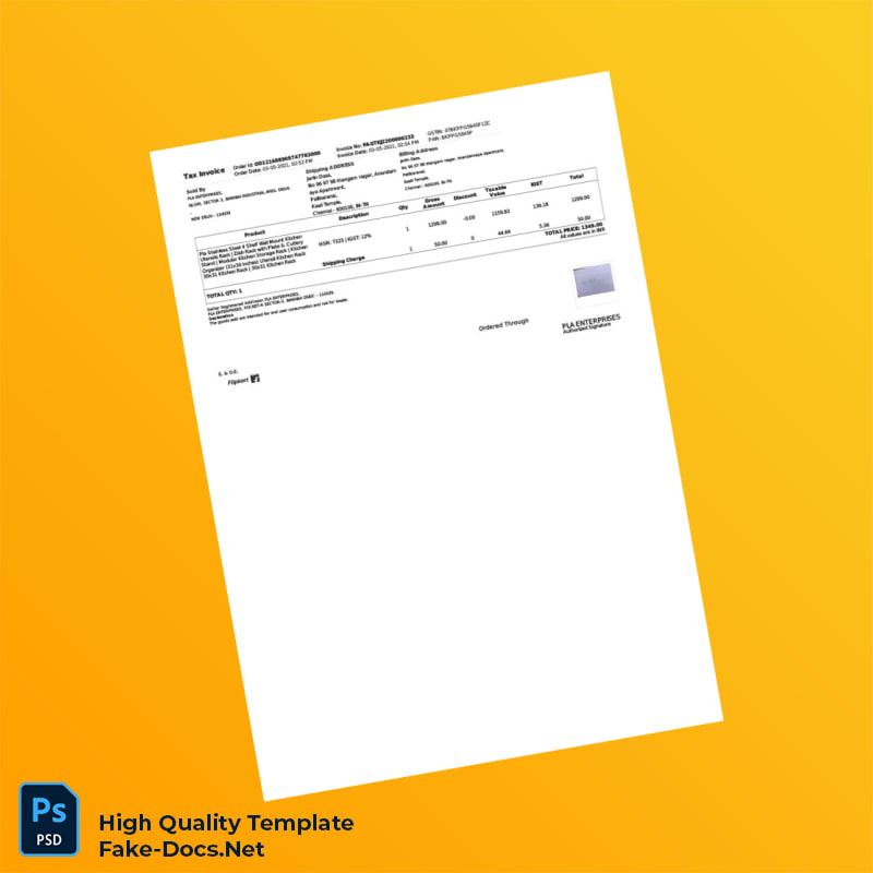 India Tech-Connect Retail Private Limited Tax Invoice Template in Word and PDF formats 4 page India Tech-Connect Retail Private Limited Tax Invoice Template in Word and PDF formats 4 page