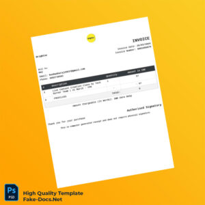 India Tech Burner Team Invoice Template in Word and PDF formats