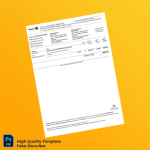 India Tech Connect Retail Private Limited Invoice Template in Word and PDF formats 2 page