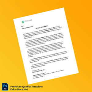 India Terraz Capital Pvt Ltd Employment Verification Letter Template (Word & PDF) 6 page