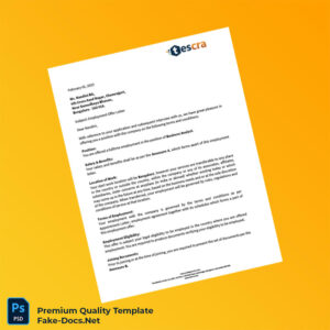 India Tescra Employment Verification Letter Template (Word & PDF) 4 page