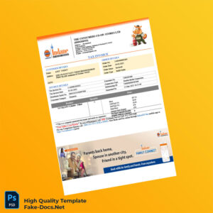 India The Consumers Co-Op Stores Ltd Tax Invoice Template in Word and PDF formats 2 page