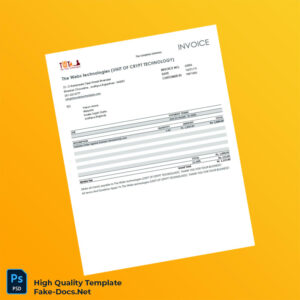 India The Webs Technologies Invoice Template in Word and PDF formats
