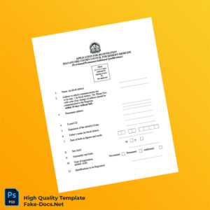 India Travancore-Cochin Council for Modern Medicine Registration Certificate Template in Word and PDF formats 4 page