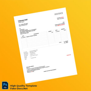 India Udayram Patil Invoice Template in Word and PDF formats