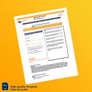 India Udyam Registration Authority Editable Business Registration Certificate Template in Word and PDF formats 3 page