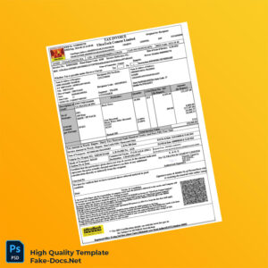 India UltraTech Cement Limited Tax Invoice Template in Word and PDF formats 2 page