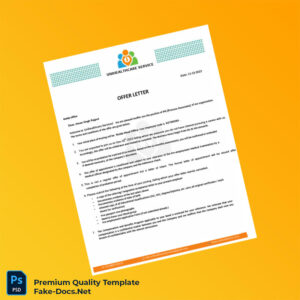 India Unihealthcare Services Employment Verification Letter Template (Word & PDF) 2 page