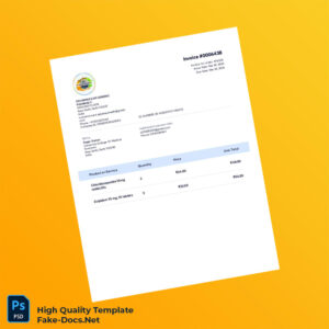 India University College Of Medical Sciences Invoice Template in Word and PDF formats 2 page