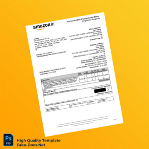 India VALUECART PVT LTD Tax Invoice Template in Word and PDF formats