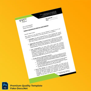 India VVNT SeQuor Appointment Letter Template (Word & PDF) 4 page