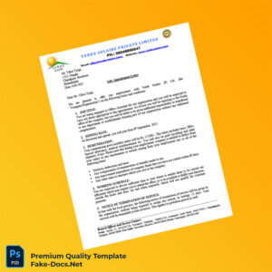 India Verde Solaire Private Limited Employment Verification Letter Template (Word & PDF) 3 page