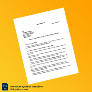 India Vikash Sharma and Associates Appointment Letter Template (Word & PDF) 2 page