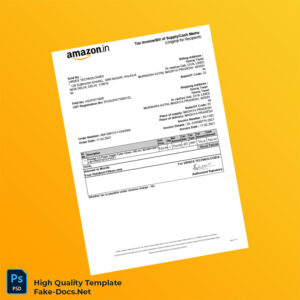 India Virses Technologies Tax Invoice Template in Word and PDF formats