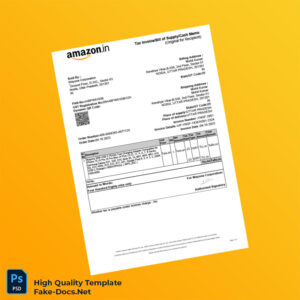 India Wayona Corporation Invoice Template in Word and PDF formats