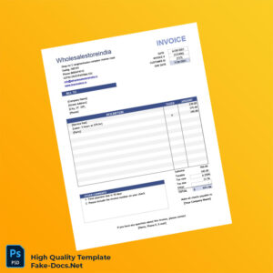 India Wholesalestoreindia Invoice Template in Word and PDF formats 7 page