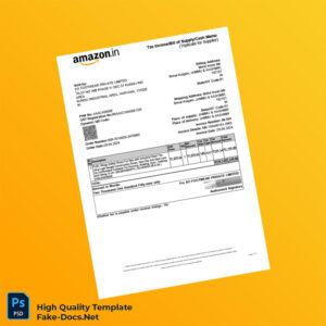 India XO Footwear Private Limited Invoice Template in Word and PDF formats