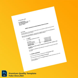 India XYZ Corporation Employment Verification Letter Template (Word & PDF) 5 page