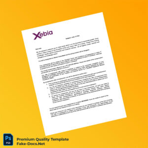India Xebia IT Employment Verification Letter Template (Word & PDF) 4 page