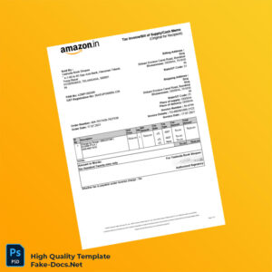 India Yashoda Book Shopee Tax Invoice Template in Word and PDF formats