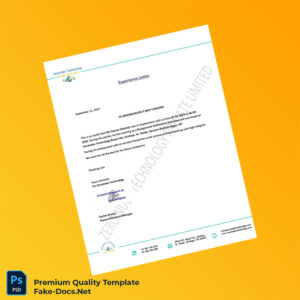 India Zeroinex Technology Experience Letter Template (Word & PDF)