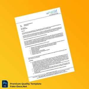 India mPHATEX Systems Private Limited Employment Verification Letter Template (Word & PDF) 3 page