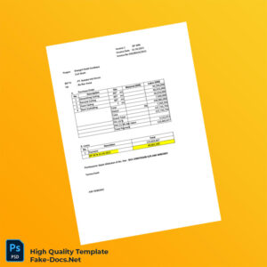 Indonesia AWI WIBOWO Invoice Template in Word and PDF formats 6 page