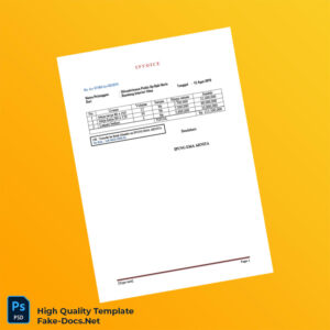 Indonesia Bandung Interior Invoice Template in Word and PDF formats