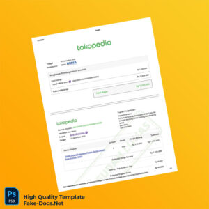 Indonesia Bardi Official Store Invoice Template in Word and PDF formats 2 page