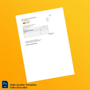 Indonesia Bee Home Furniture Invoice Template in Word and PDF formats 7 page