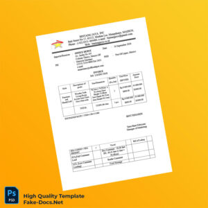 Indonesia Bintang Jaya Inc Invoice Template in Word and PDF formats