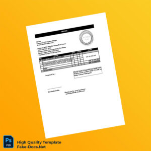 Indonesia Blackholestudio Invoice Template in Word and PDF formats 2 page