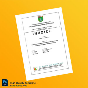 Indonesia CV Kurnia Jaya Konsultan Invoice Template in Word and PDF formats 7 page