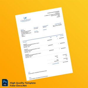 Indonesia Continent Centre Point Invoice Template in Word and PDF formats