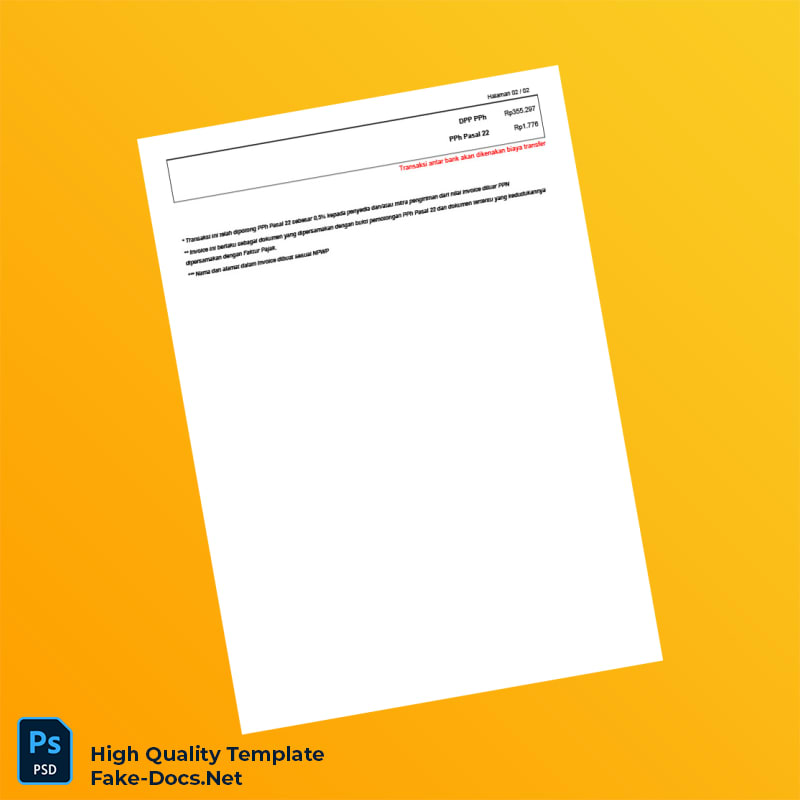 Indonesia DUROSID Invoice Template in Word and PDF formats 2 page Indonesia DUROSID Invoice Template in Word and PDF formats 2 page