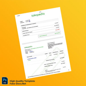 Indonesia Deeneshop Invoice Template in Word and PDF formats 2 page